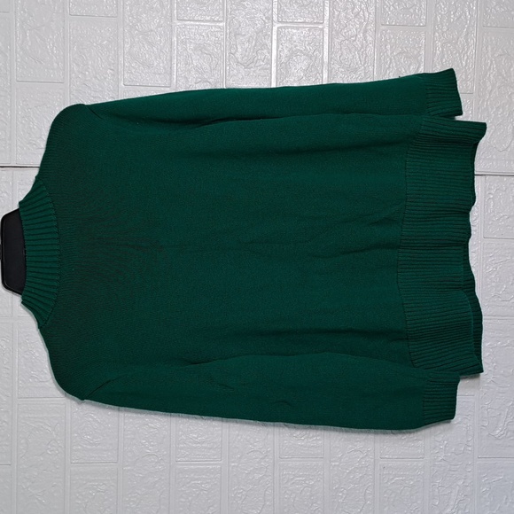 New KAREN SCOTT 100% Cotton Cable-Knit Sweater Large Green - Picture 9 of 10